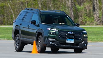 Subaru Outback is evaluated on Consumer Reports’ accident avoidance course.