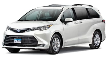 white 2026 Toyota Sienna 3/4 facing left