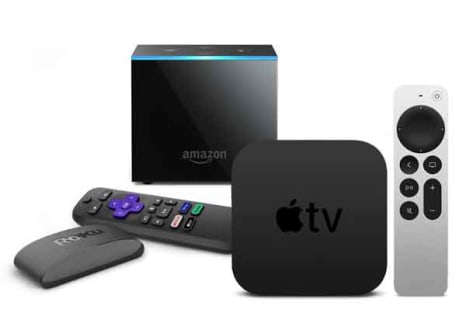 Roku Express 4K+, Amazon Fire TV Cube, Apple TV
