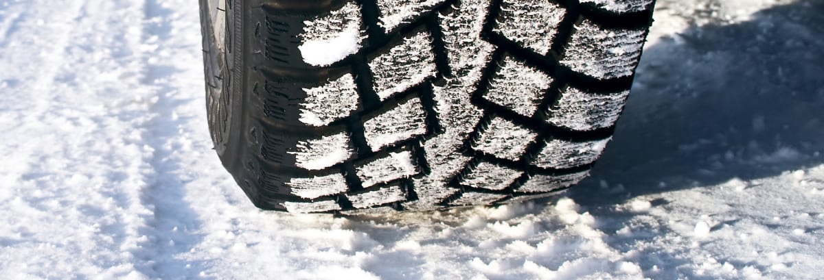 tire in snow