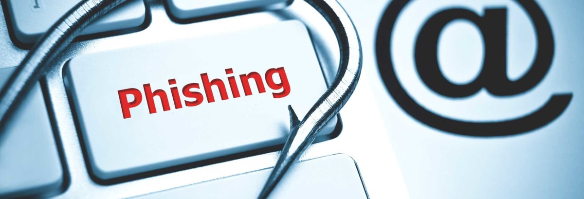 Phishing key on keyboard.