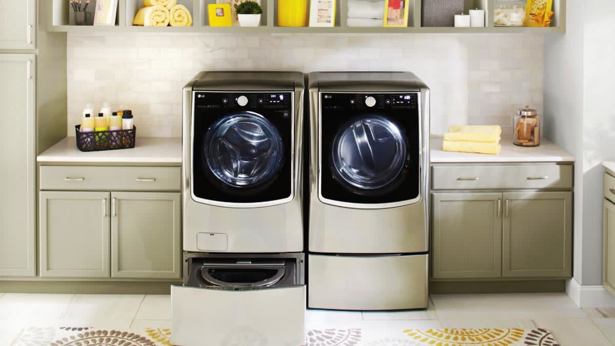 LG stainless steel washer and dryer