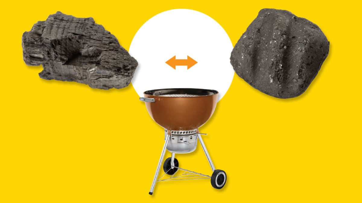 Charcoal grill and charcoal samples