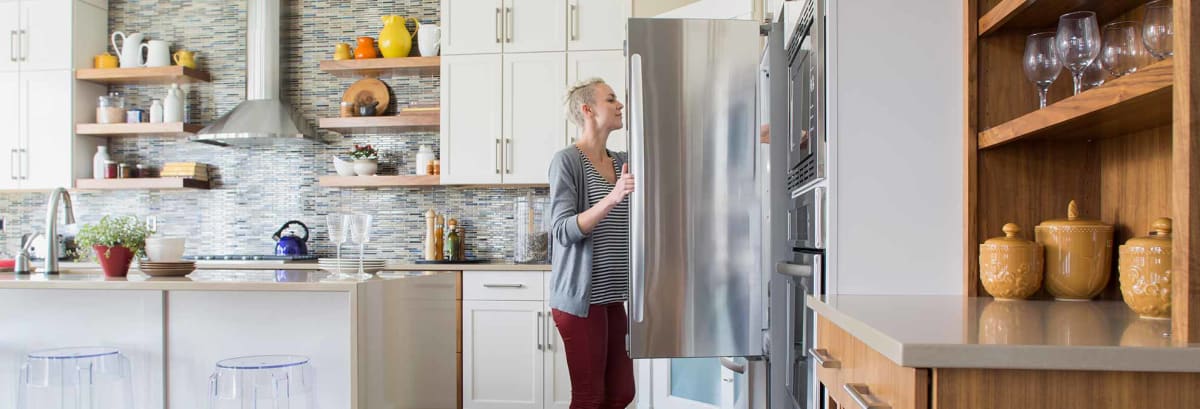 Person in kitchen