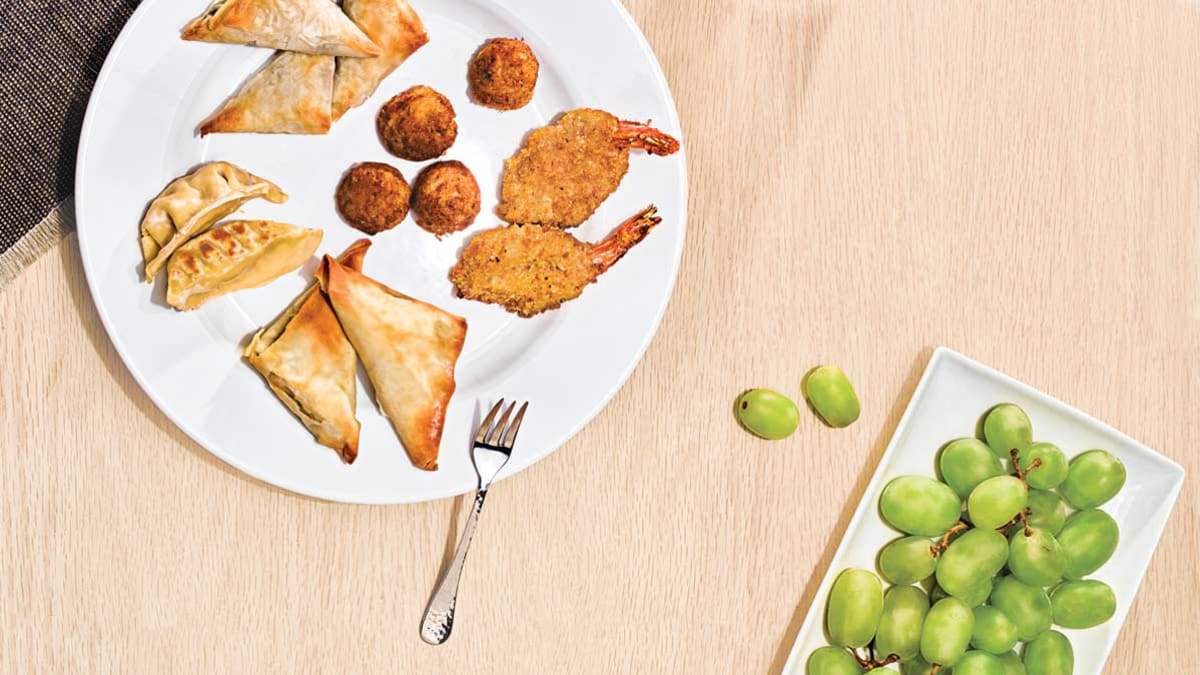 Appetizers served at party