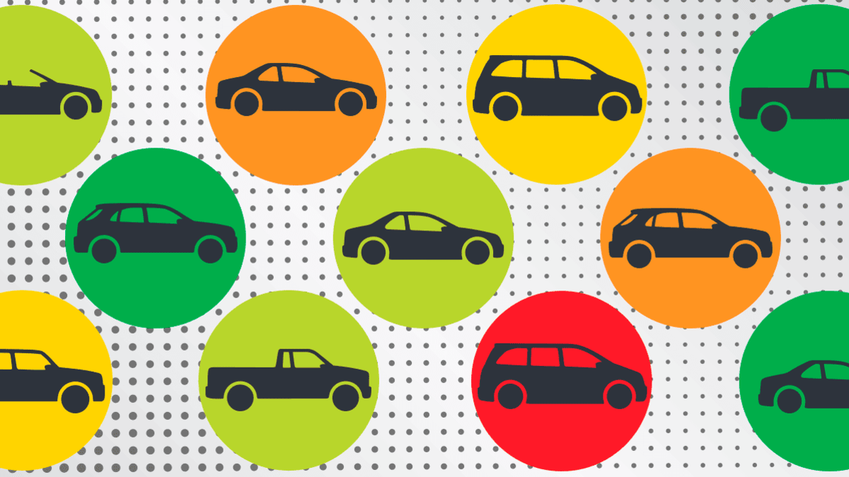 Pattern made up of illustrations of cars.