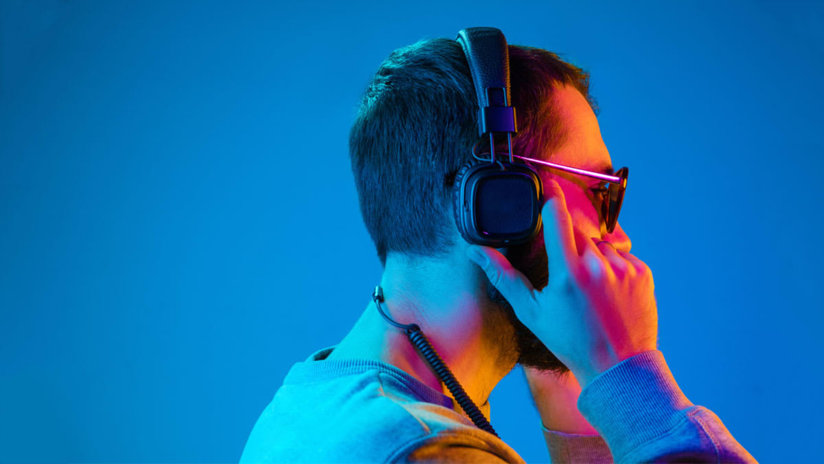 person wearing headphones