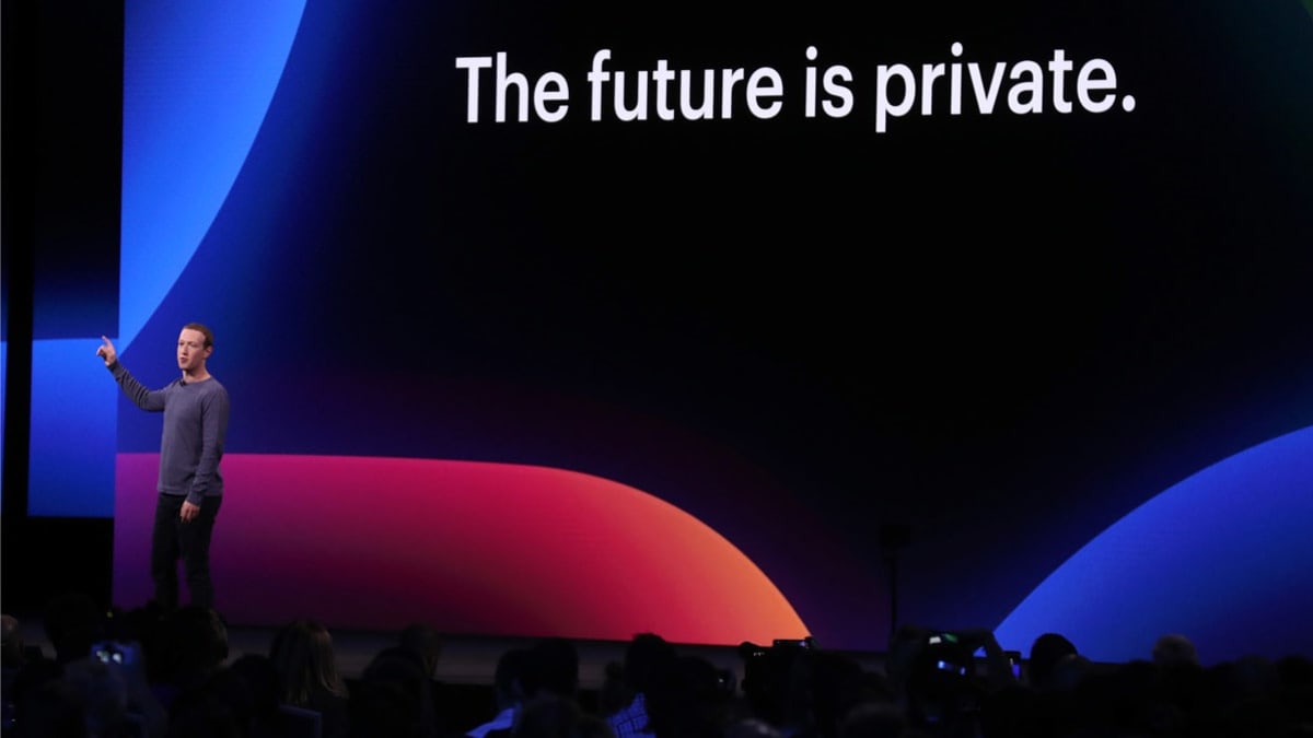 SAN JOSE, CALIFORNIA - APRIL 30: Facebook CEO Mark Zuckerberg speaks during the F8 Facebook Developers conference on April 30, 2019 in San Jose, California.