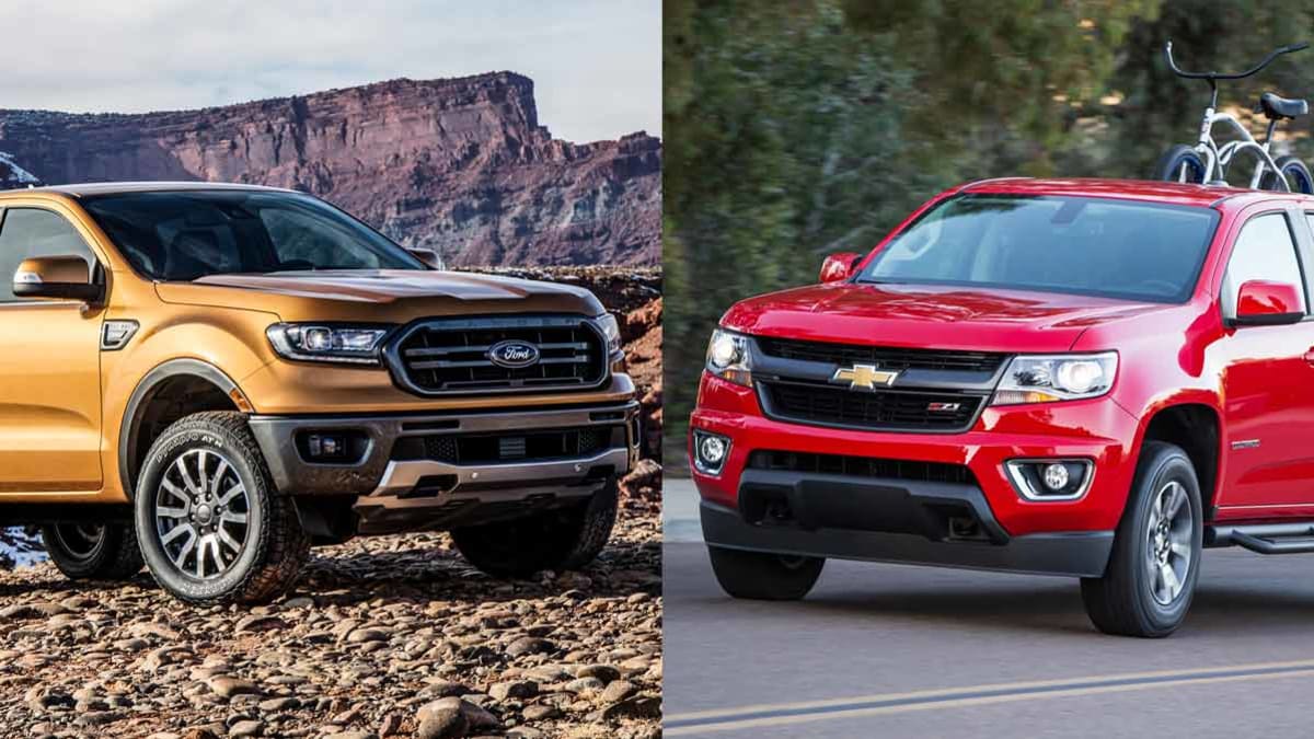 2018 Chevrolet Colorado and 2019 Ford Ranger