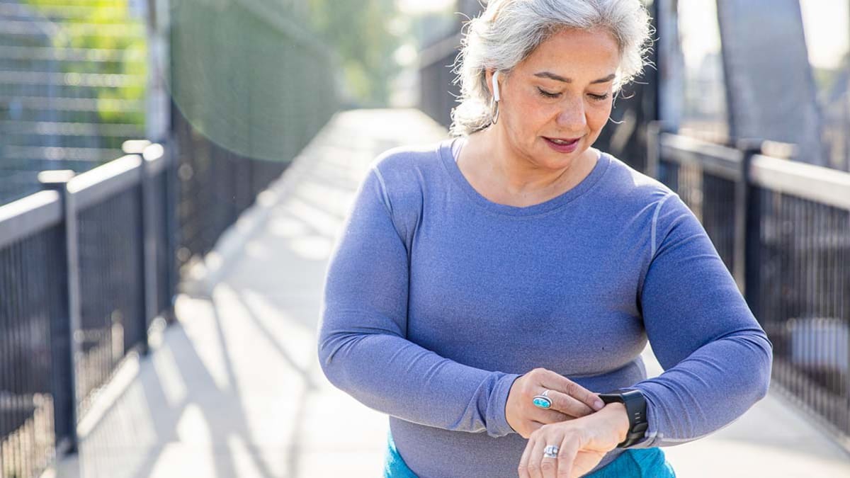 Person using fitness trackers