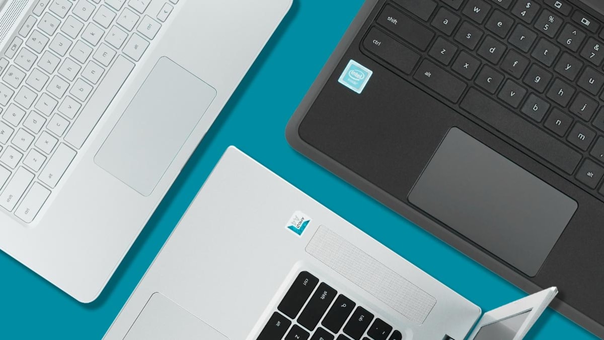 Collection of Chromebooks