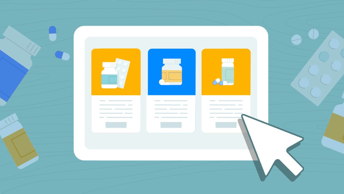 ordering meds on tablet