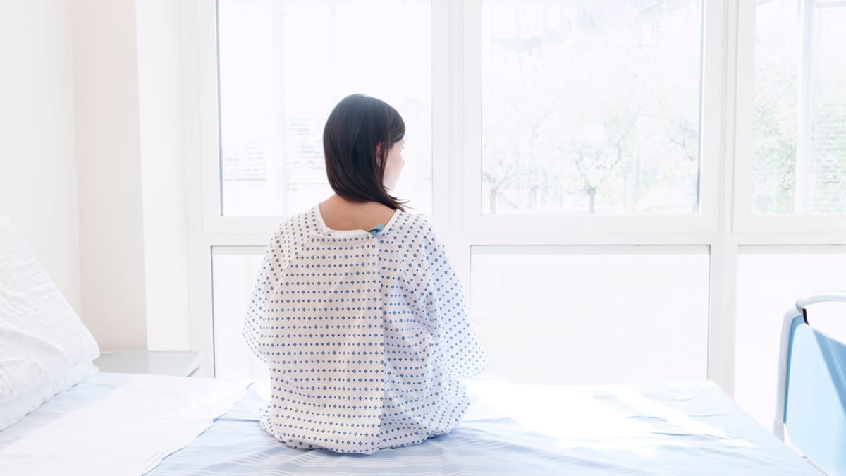 patient on bed in hosptial