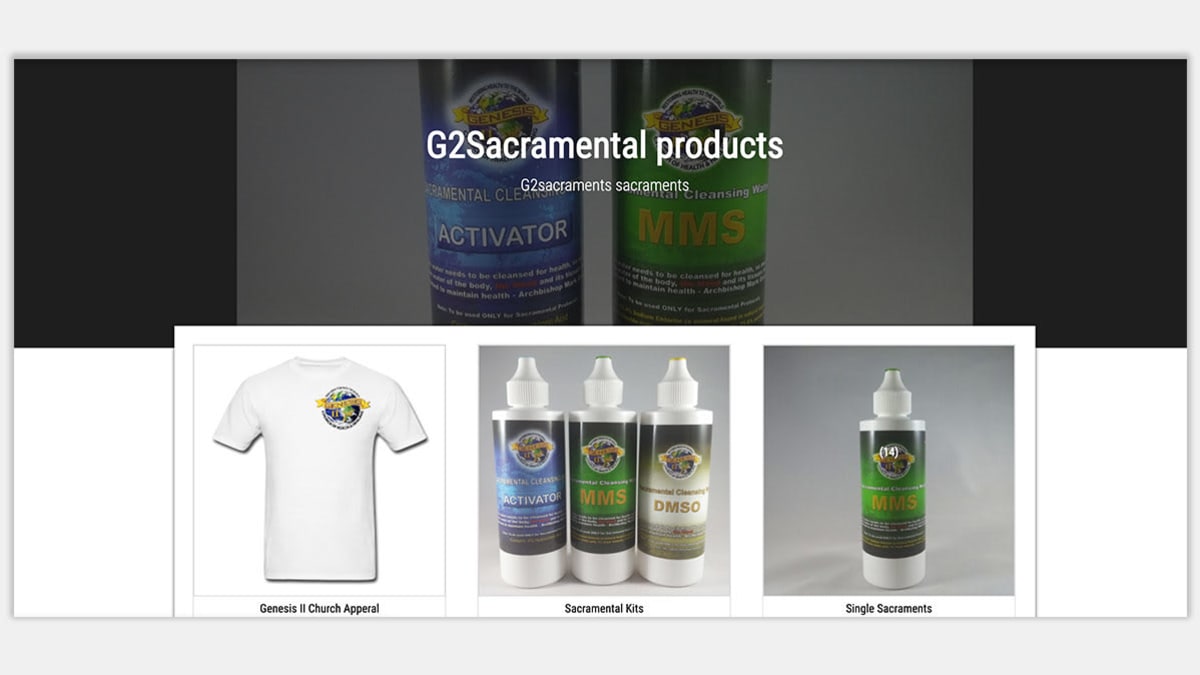 church selling bleach as cure-all