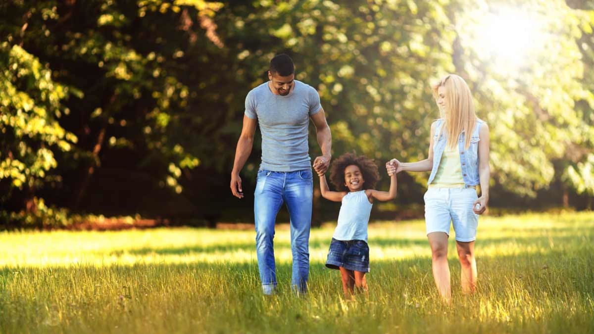 family outdoors