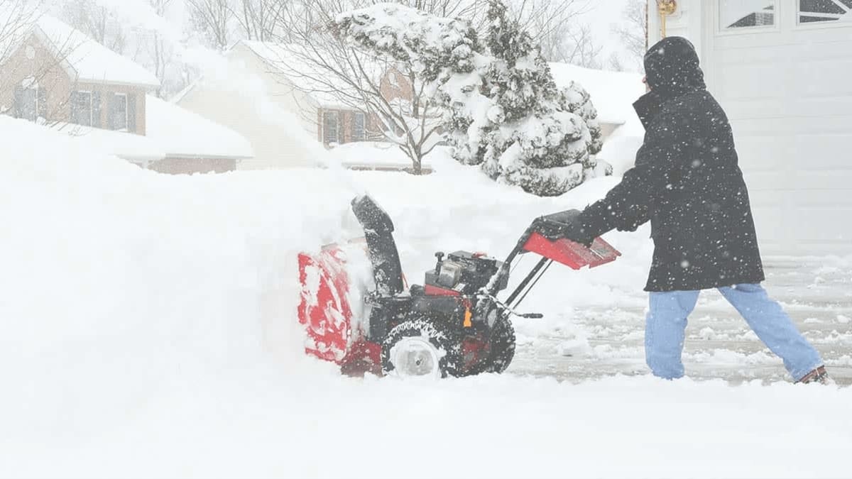 snowblower person snow