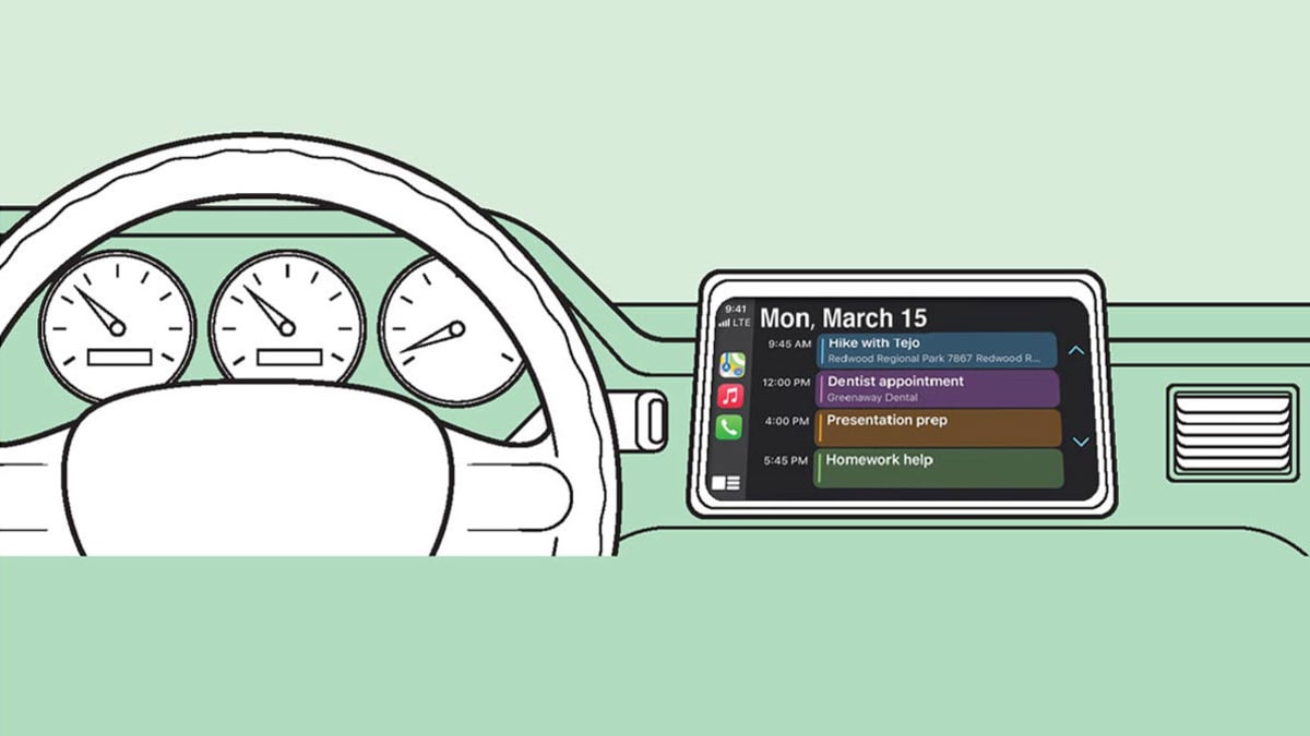smart phone app car calendar apple