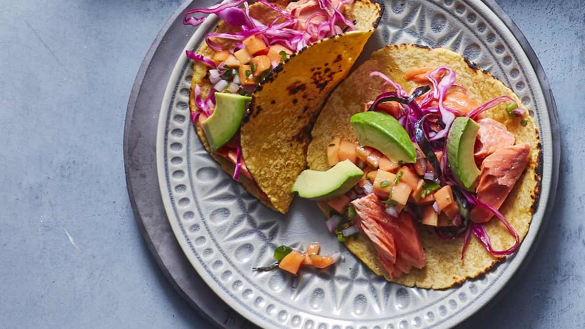 salmon tacos