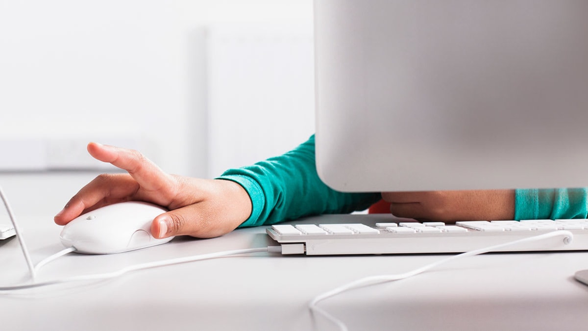 child using computer