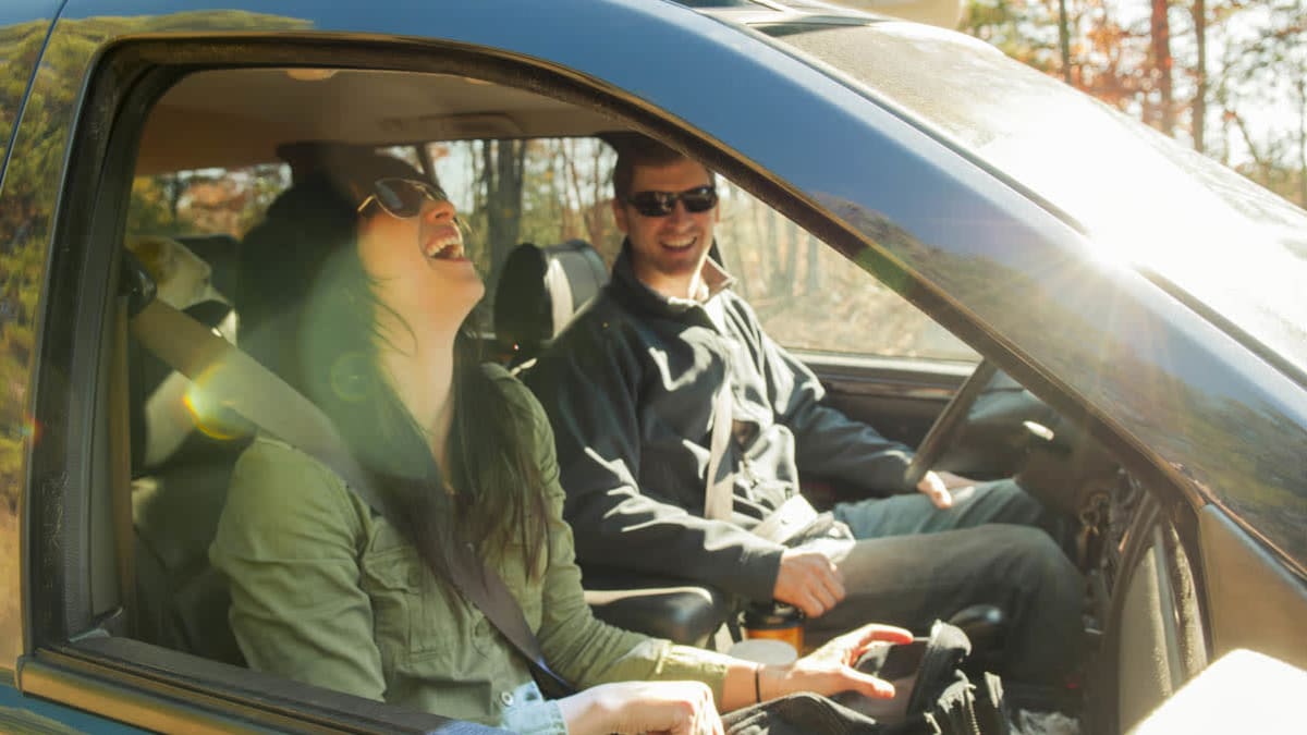 couple in a car
