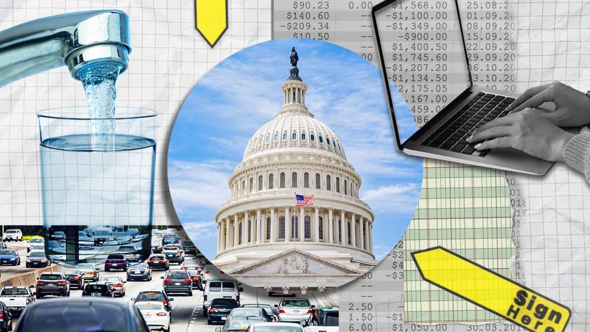 Image collage with U.S. Capitol