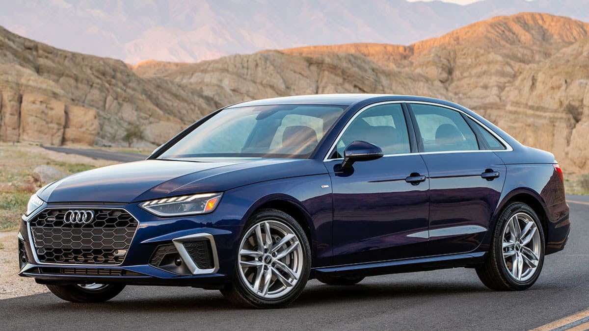 A blue 2020 Audi A4