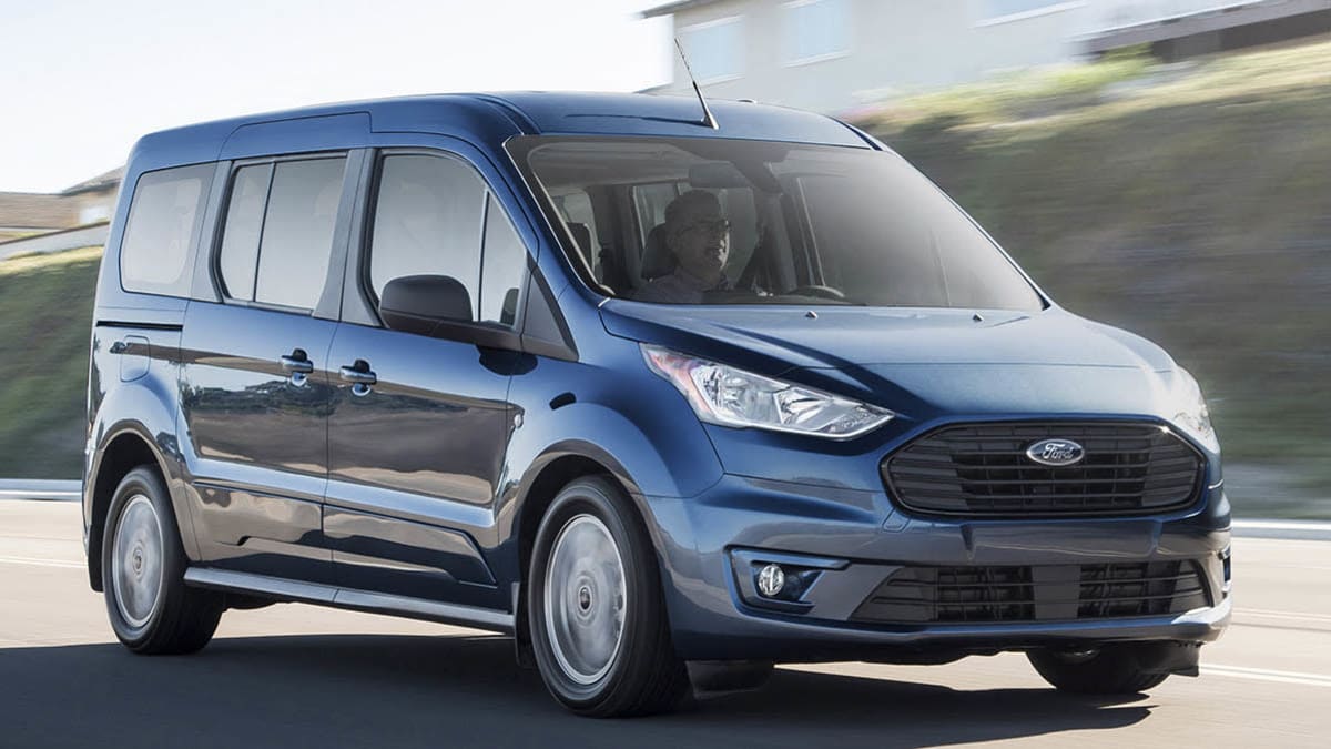 A blue 2019 Ford Transit Connect Wagon