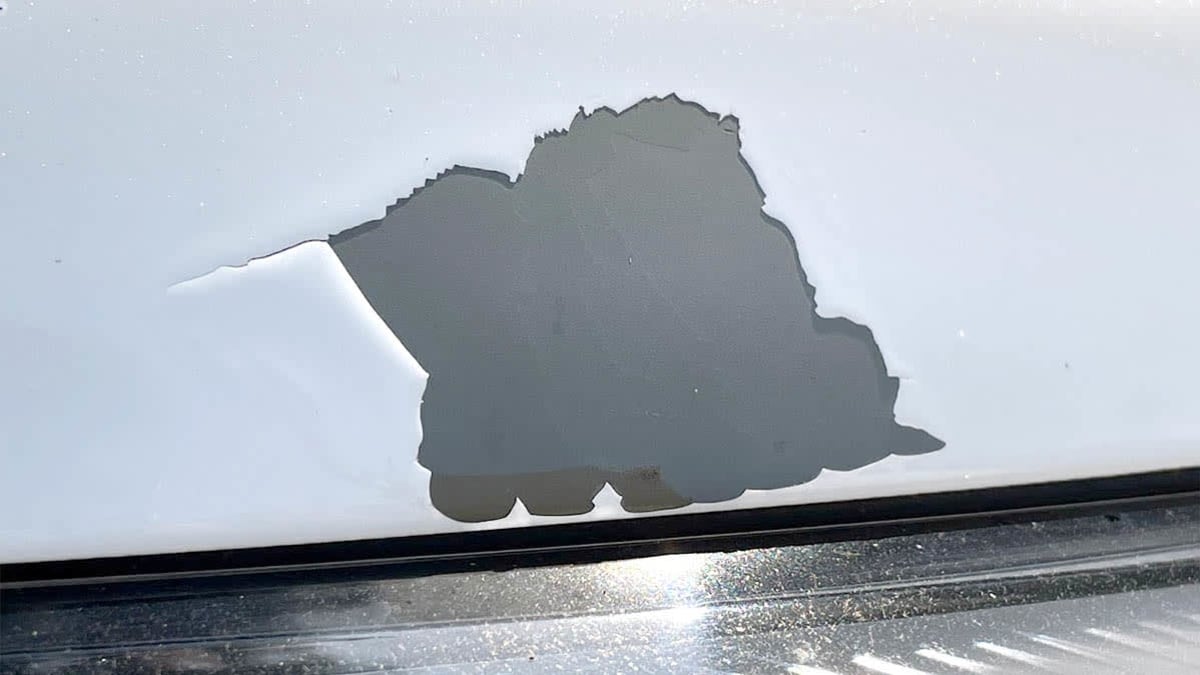 Paint peeling