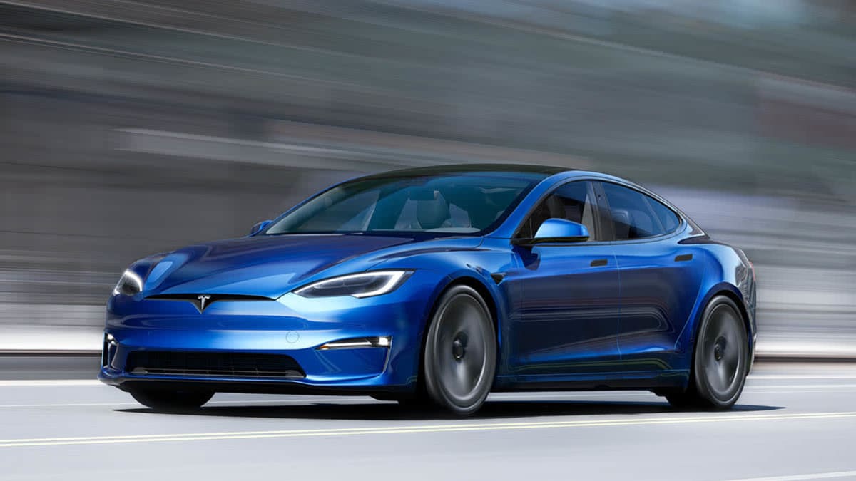 Tesla Model S driving