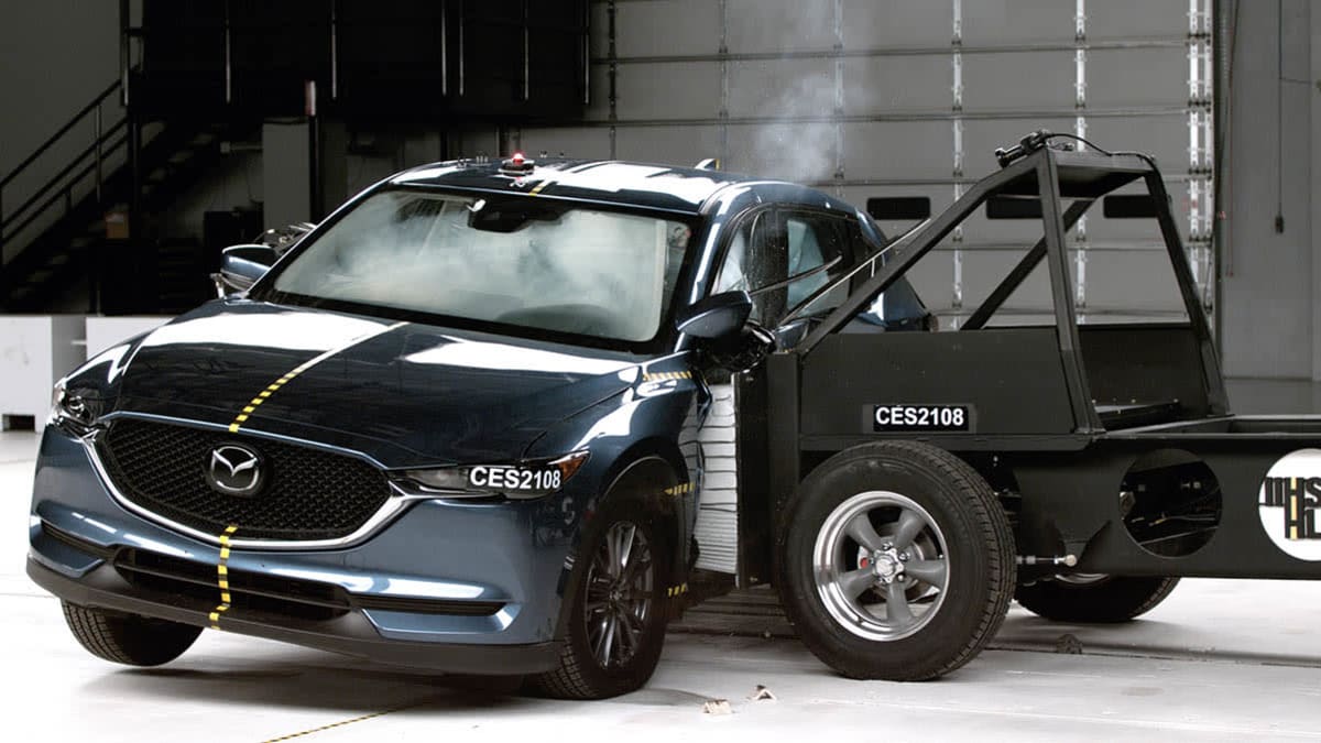 Mazda CX-5 side crash test by IIHS