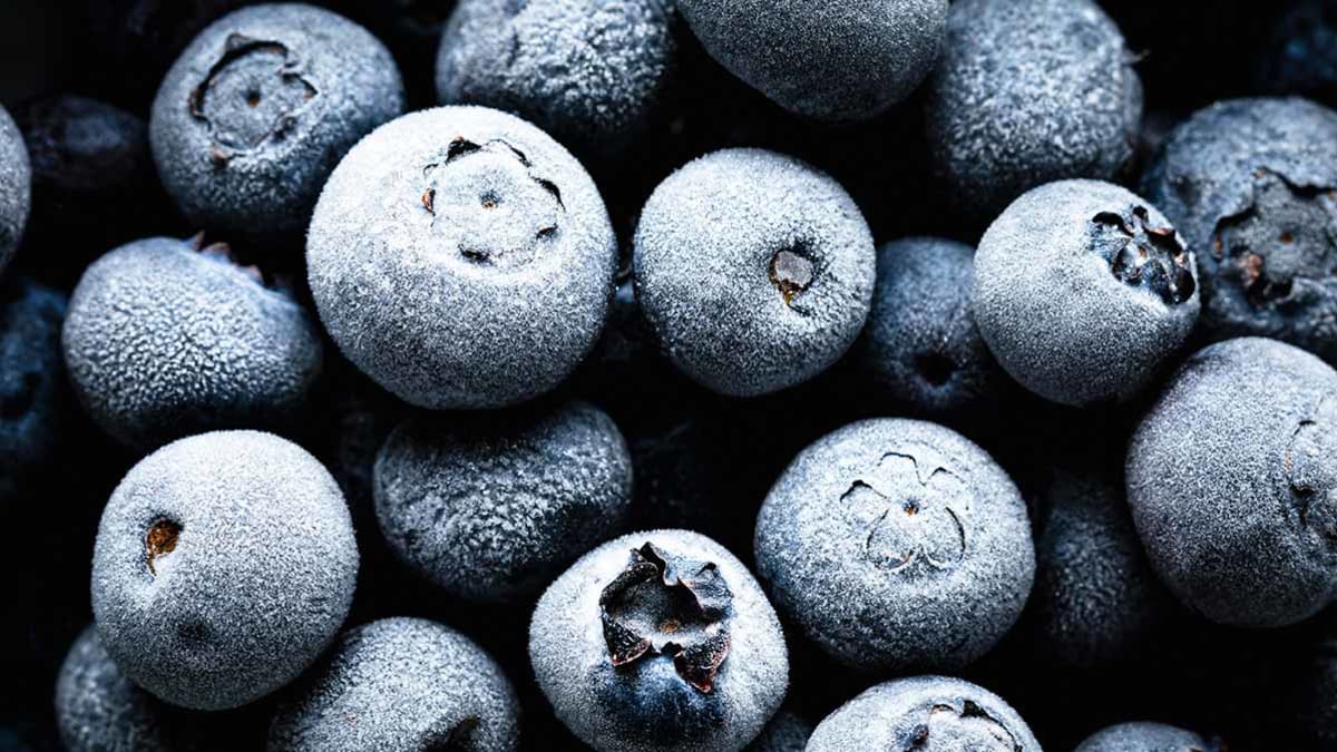Frozen blueberries