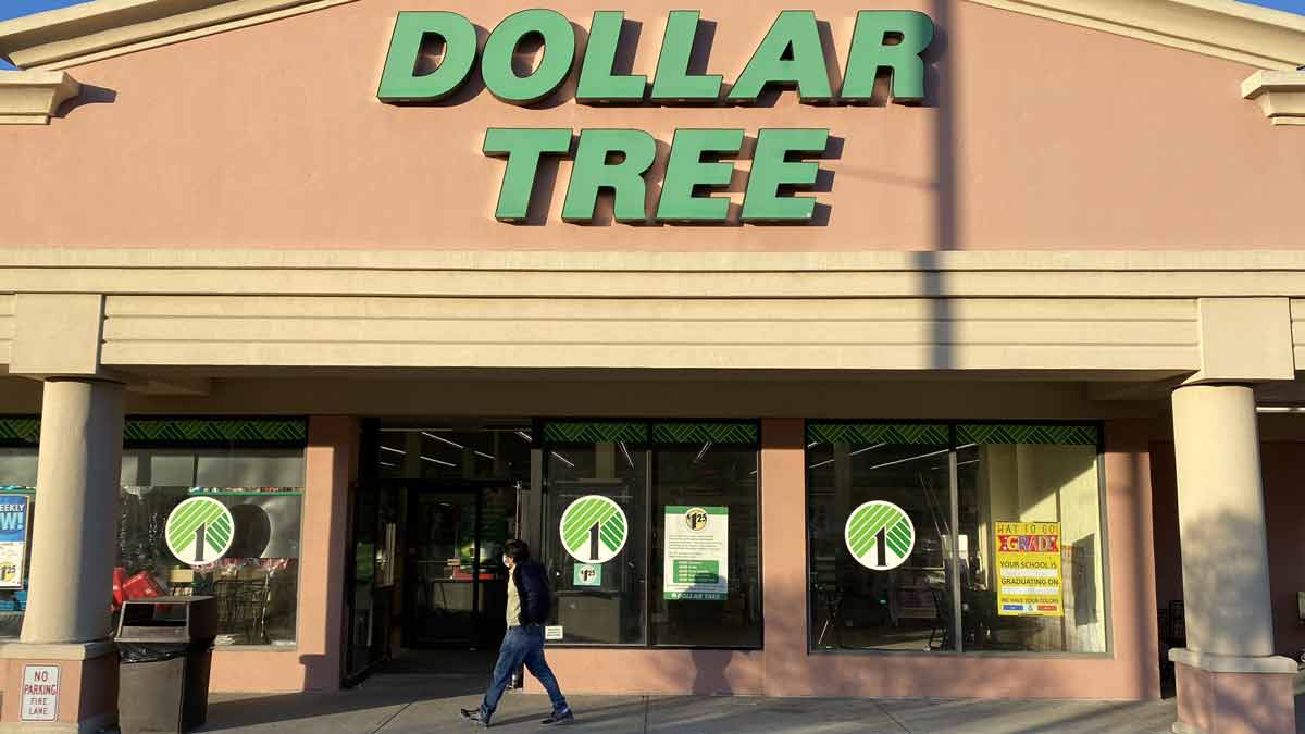 Dollar Tree store exterior showing new $1.25 pricing