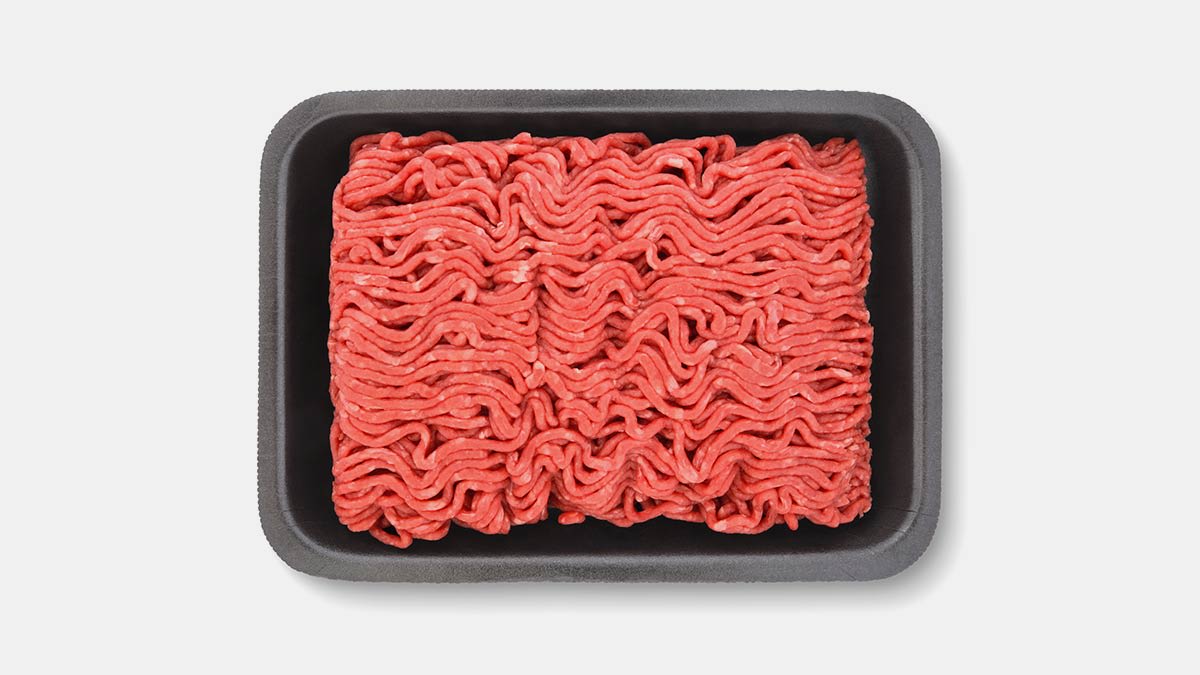 package of ground beef