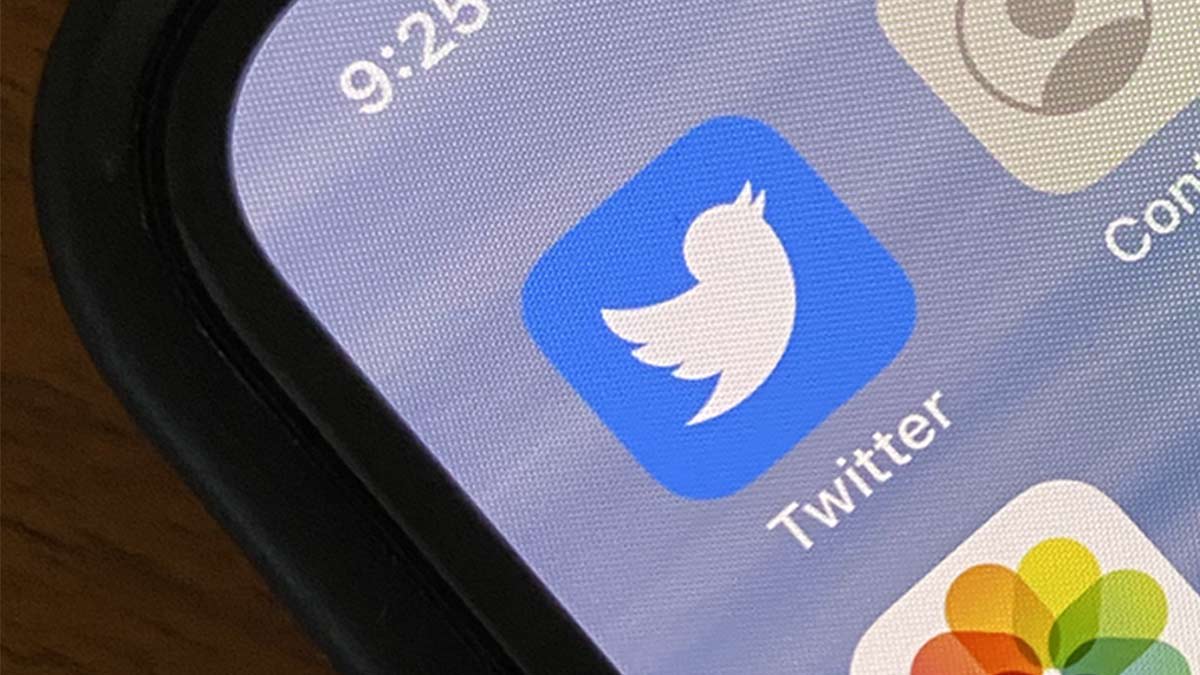 twitter app on phone screen