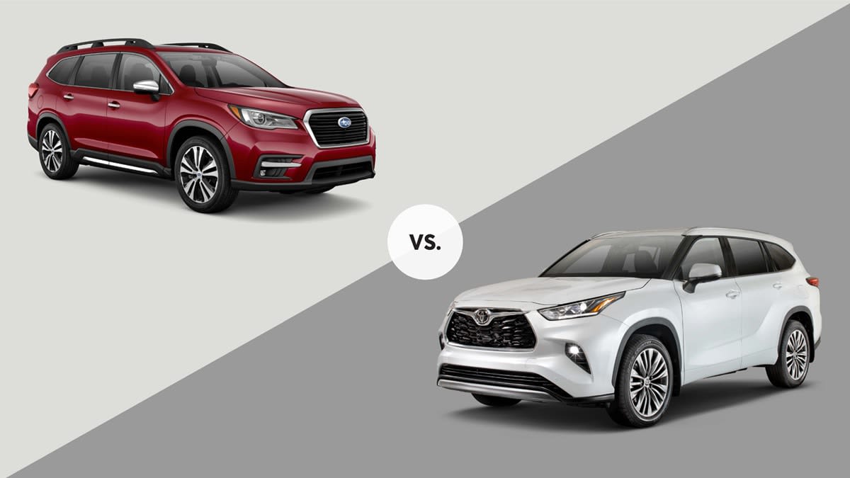 Subaru Ascent and a Toyota Highlander