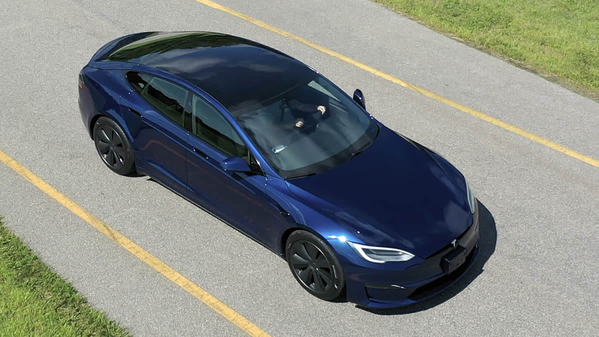 2021 Tesla Model S overhead
