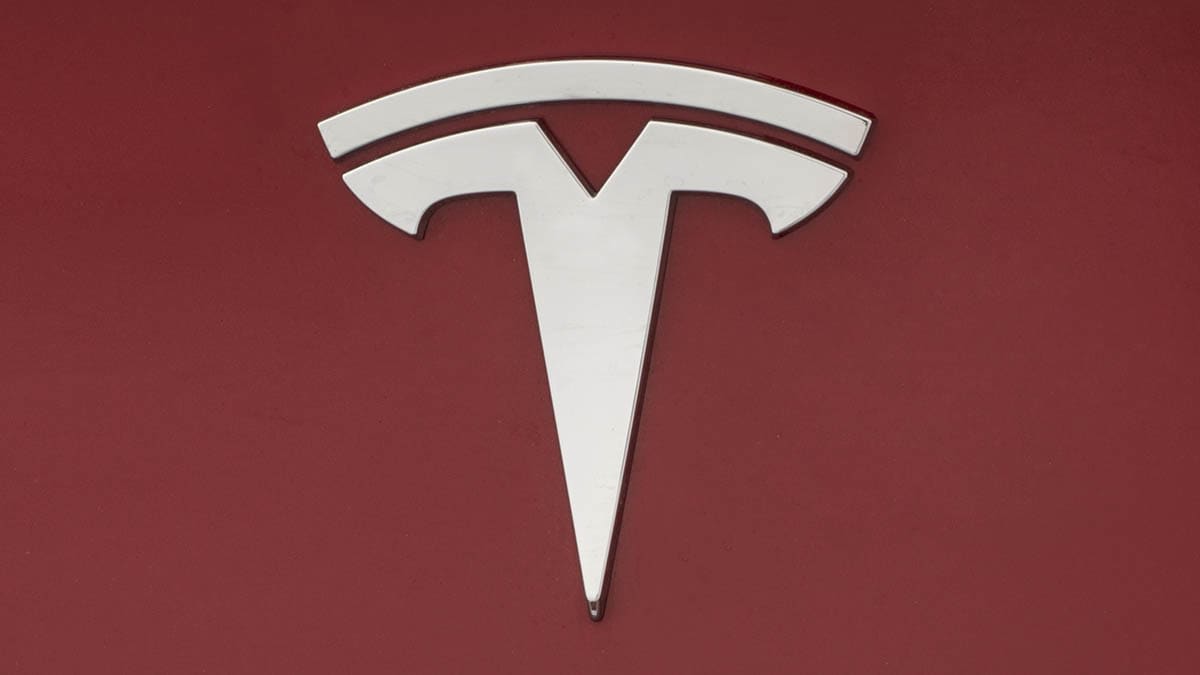 Tesla Model S P85 logo