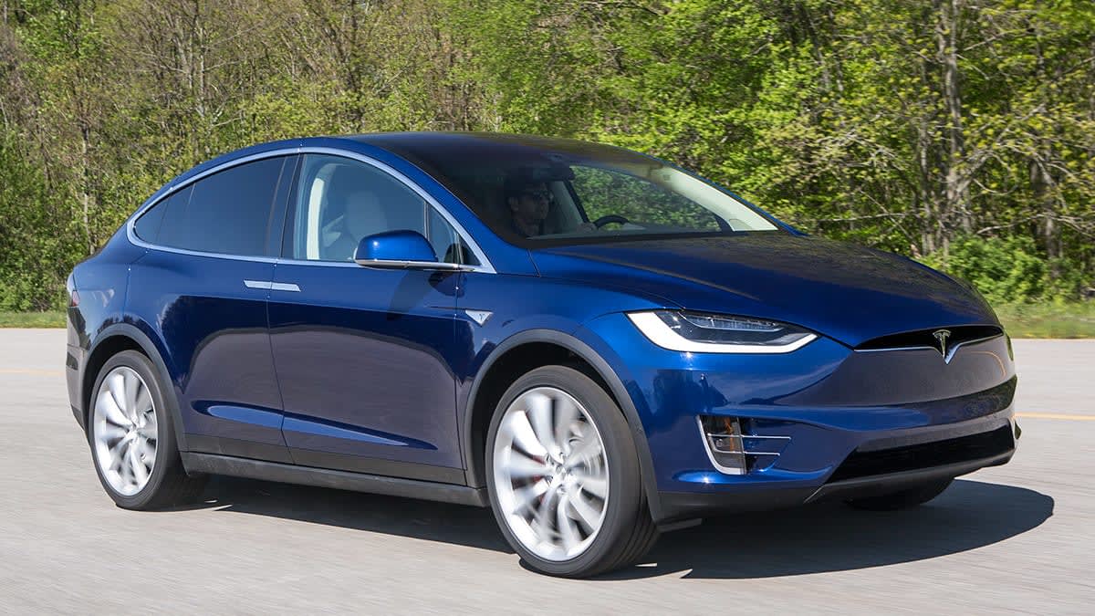 2016 Tesla Model X driving at ATC