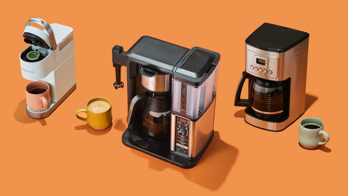 Keurig K-Mini Plus Coffee Maker, Ninja Specialty CM401 coffee maker, and Cuisinart-PerfecTemp-14-Cup