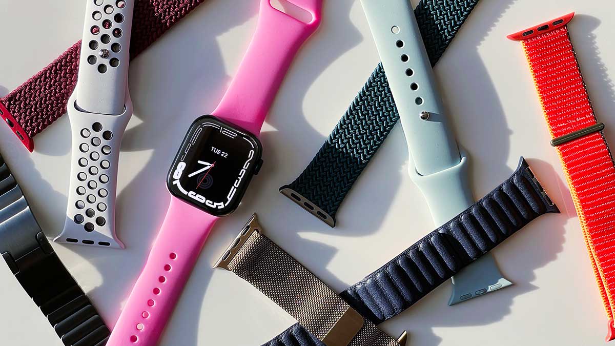 multicolored apple watchbands