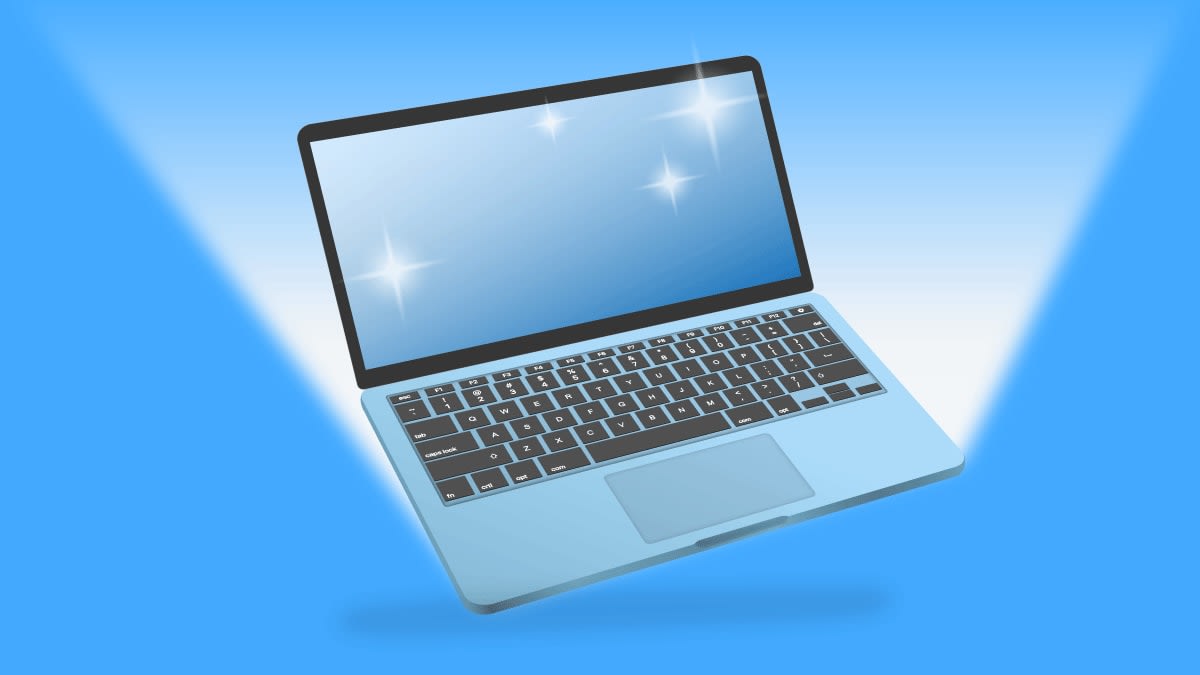 Illustration of a clean laptop screen.