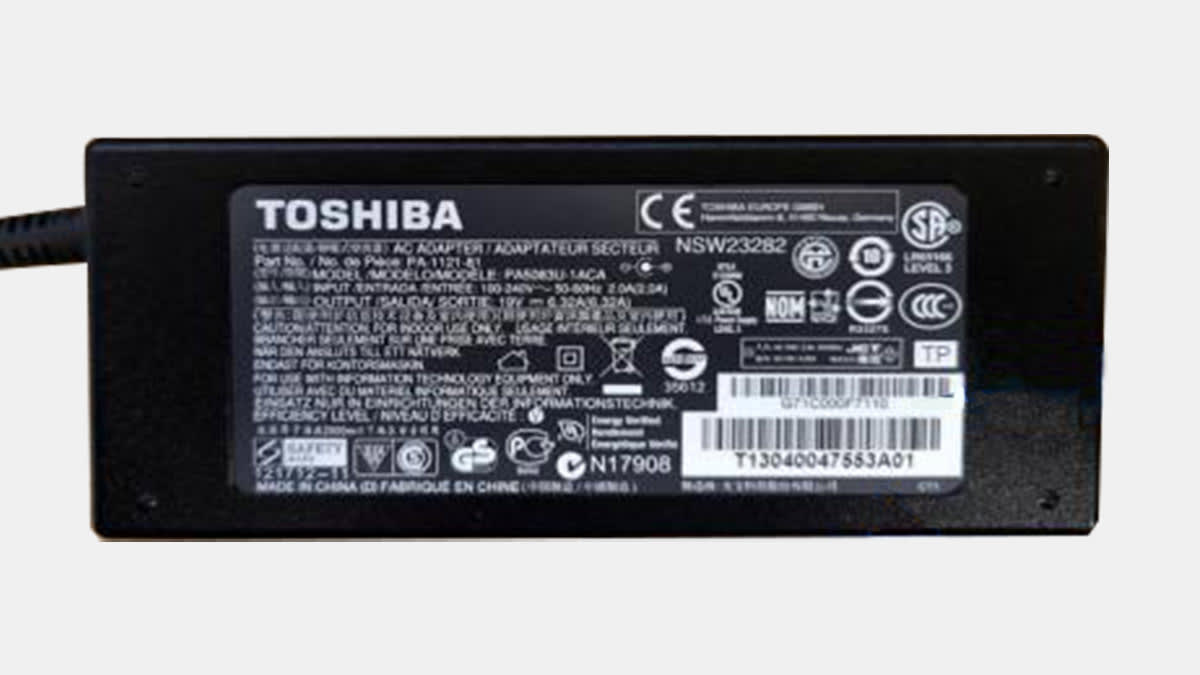 Recalled Toshiba Laptop AC Adapters