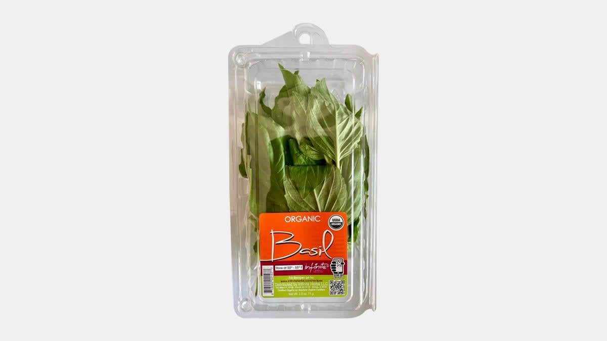 Recalled Trader Joe's Infinite Herbs-brand organic basil