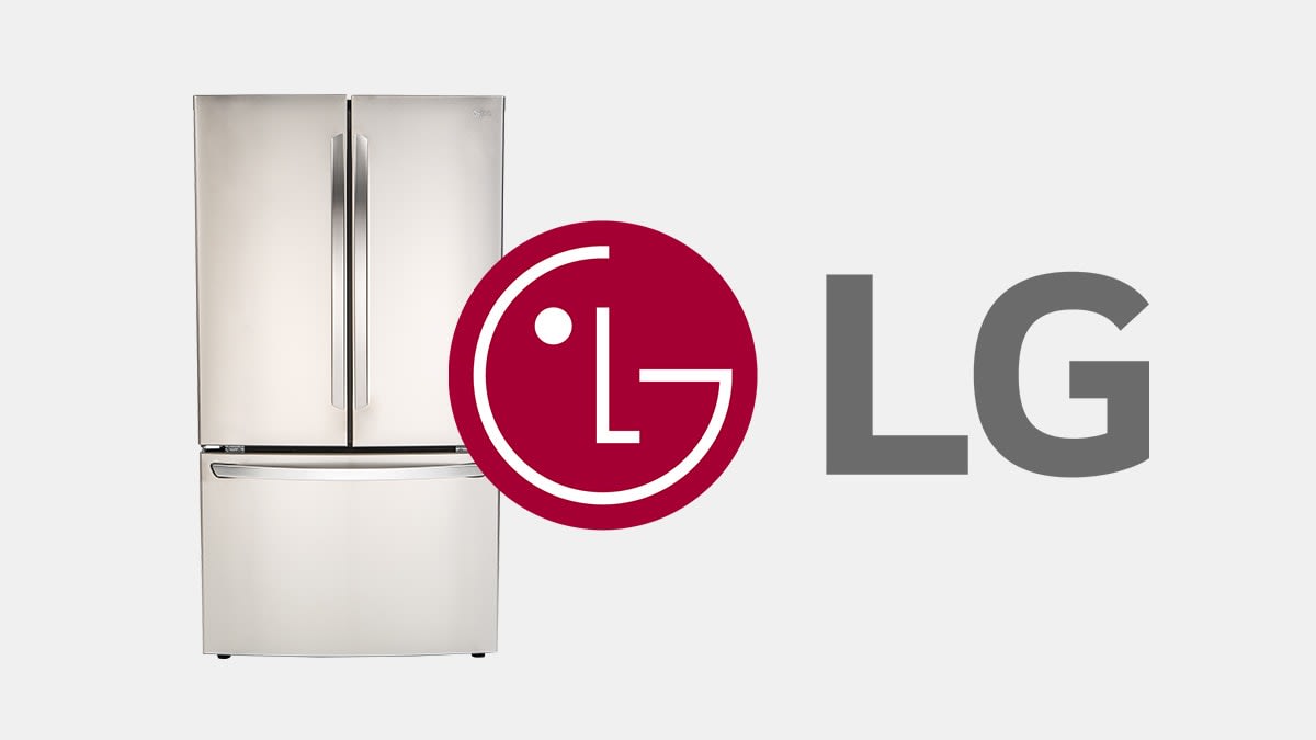 LG logo and LG LFCS31626S Refridgerator