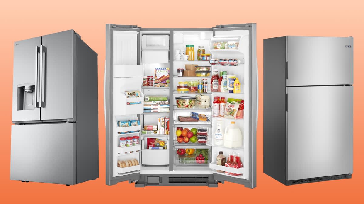 from left: LG LF25H6330S, Whirlpool WRS321SDHZ, Maytag MRT311FFFZ  33-inch wide refrigerators