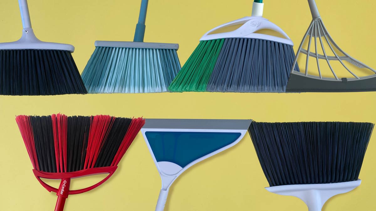OXO, Up&Up, Libman, Broombi, O-Cedar, Helio and Amazon Basics brooms