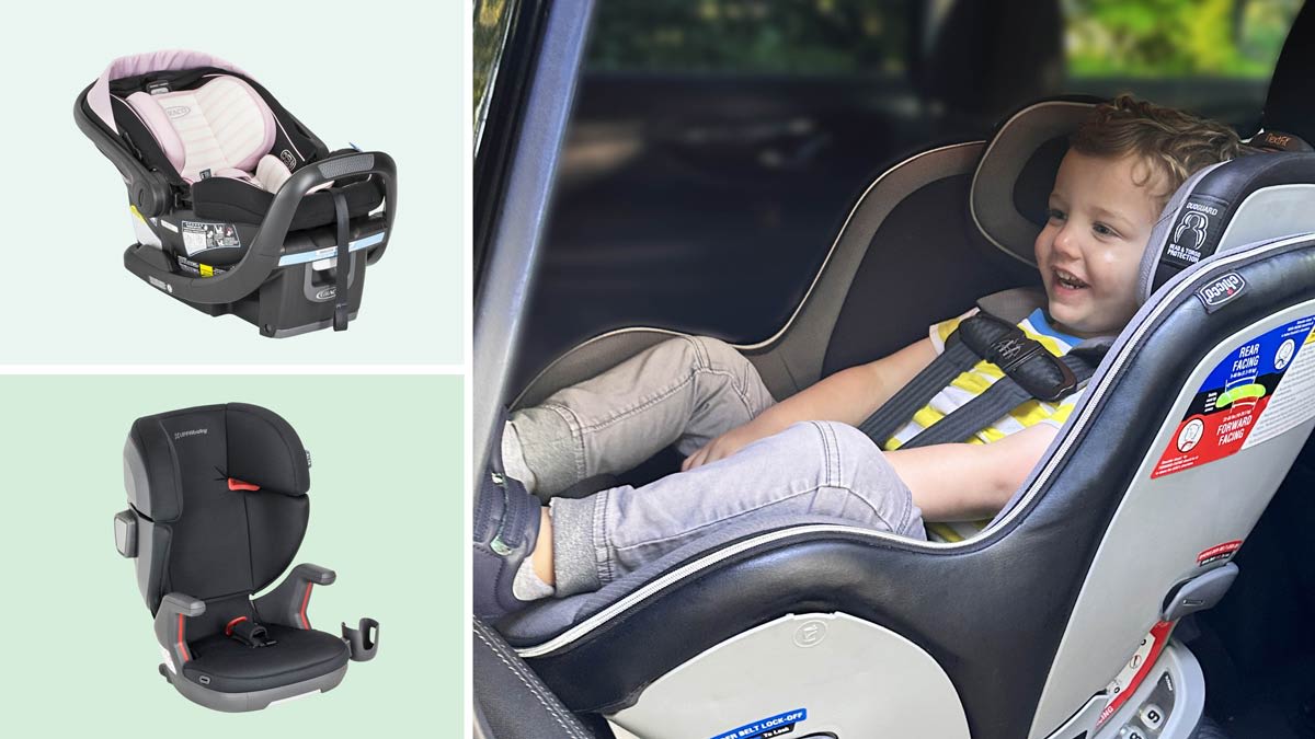 Graco SnugRide SnugFit DLX, Chicco NextFit Zip and UPPAbaby Alta V2 car seats.