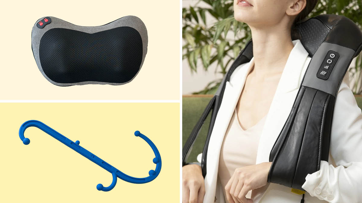 Papillon, Liba, Nekteck massagers, woman using Nekteck massager