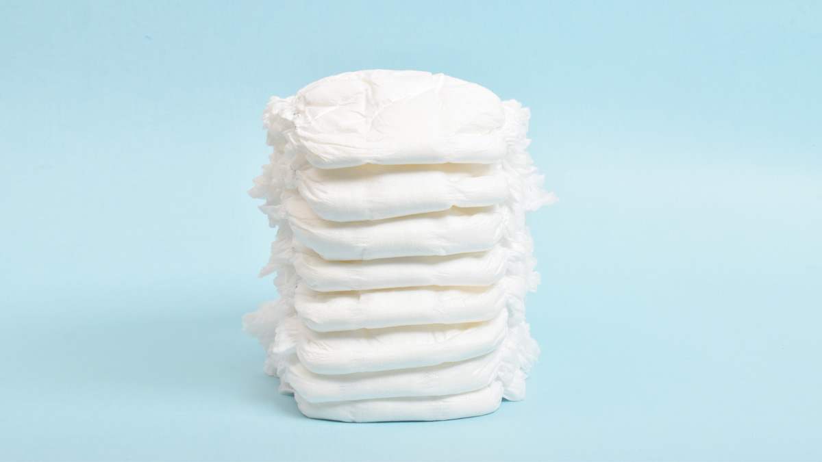 A stack of diapers.
