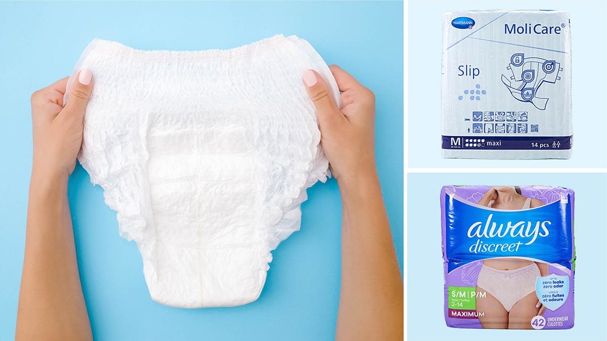 Best Incontinence Underwear and Adult Diapers - Consumer Reports, image size:1200x675